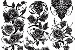vine, blood, daggers tattoo idea