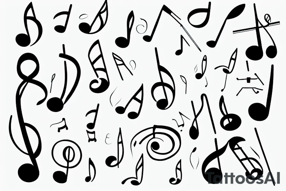 Music notes tattoo idea