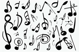 Music notes tattoo idea