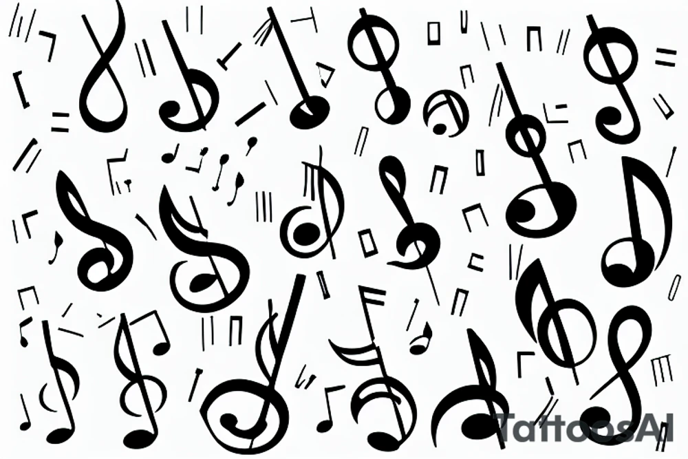 Music notes tattoo idea
