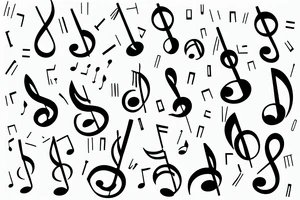 Music notes tattoo idea