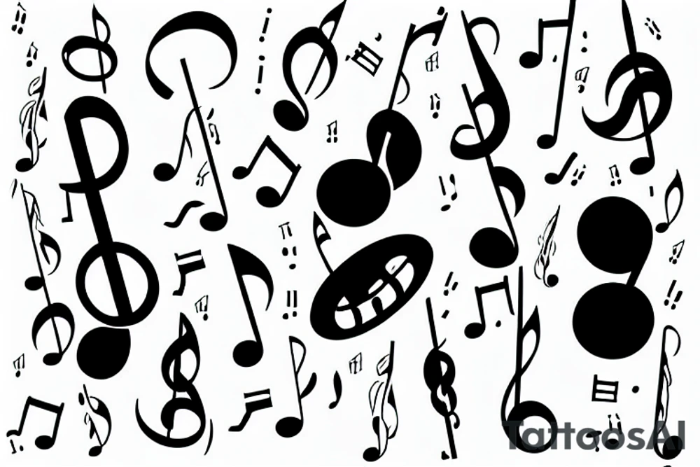 Music notes tattoo idea