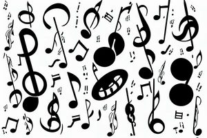 Music notes tattoo idea