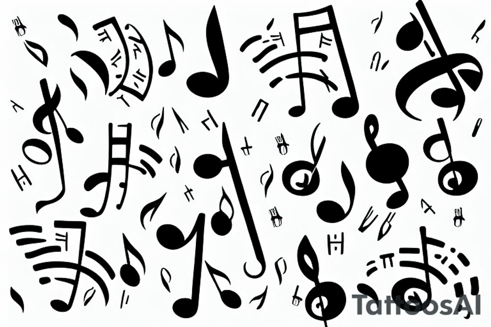 Music notes tattoo idea