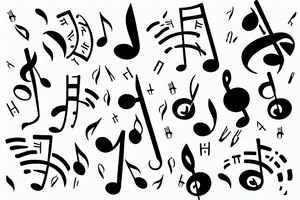Music notes tattoo idea