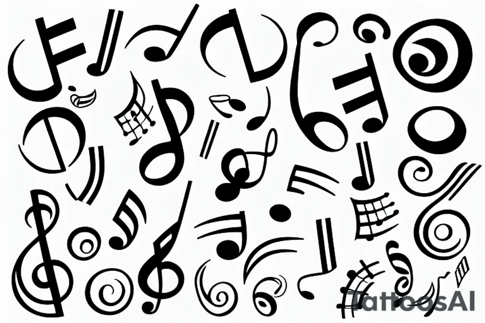 Music notes tattoo idea