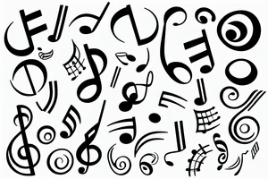 Music notes tattoo idea