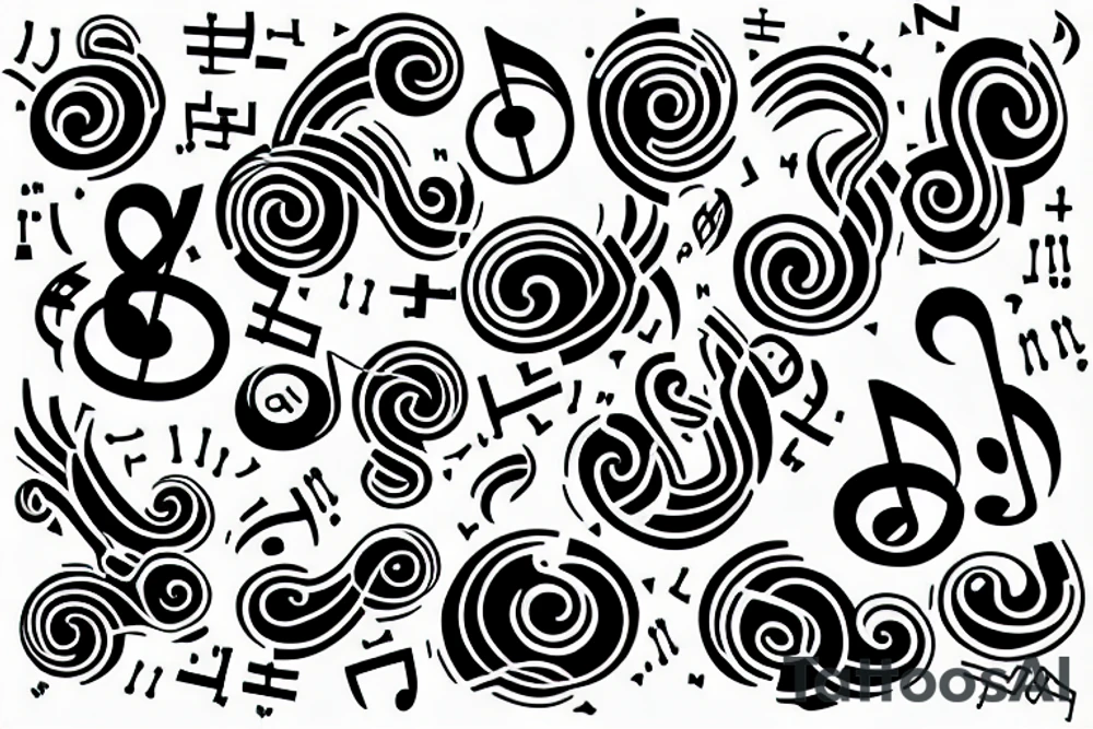 Music notes tattoo idea