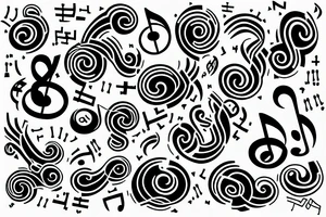 Music notes tattoo idea