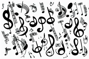 Music notes tattoo idea