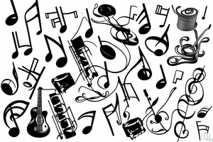 Music notes tattoo idea