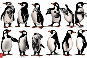 Angry pinguin tattoo idea