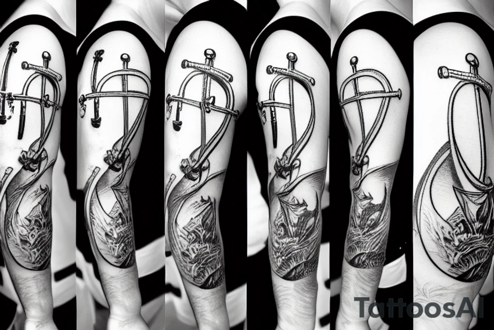 Yacht anchor tattoo idea