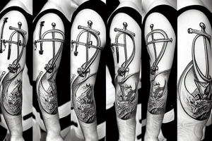 Yacht anchor tattoo idea