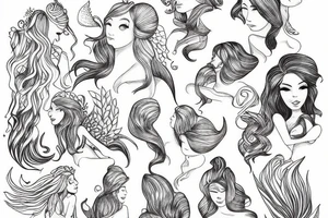 A natural mermaid tattoo idea