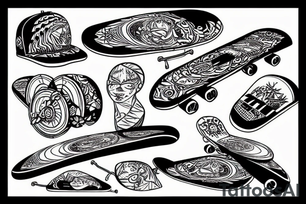 skateboard tattoo idea