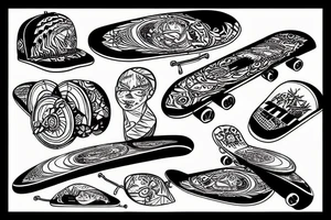skateboard tattoo idea