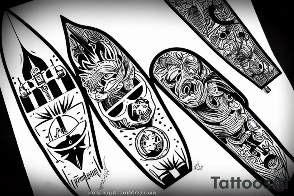 skateboard tattoo idea