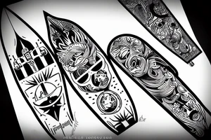 skateboard tattoo idea
