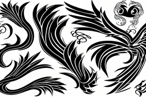 Phoenix in fire tattoo idea