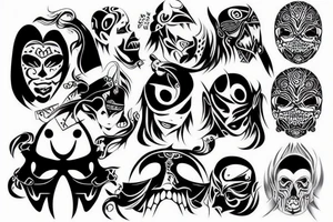 Dark mask tattoo idea