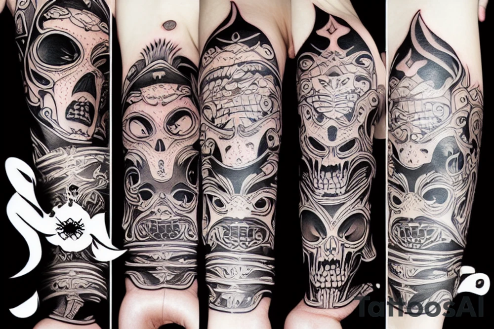 Dark mask tattoo idea