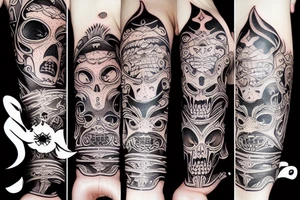 Dark mask tattoo idea