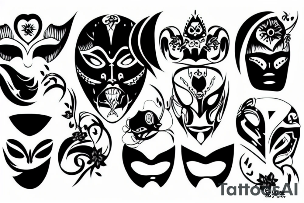 Dark mask tattoo idea