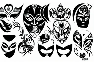Dark mask tattoo idea