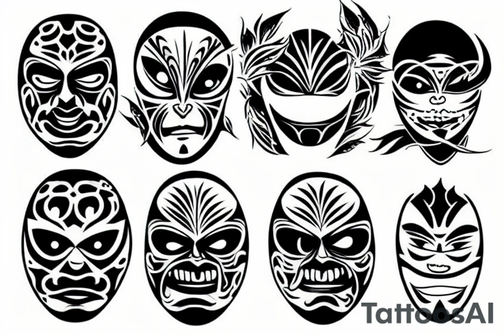 Dark mask tattoo idea