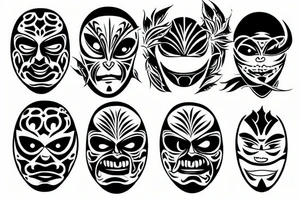 Dark mask tattoo idea