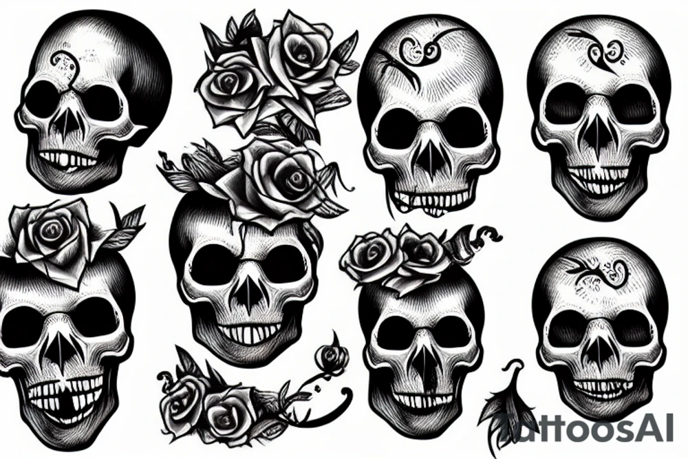 Skull tattoo idea