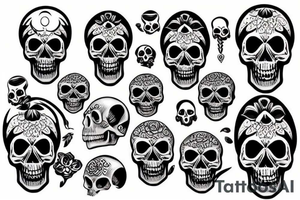 Skull tattoo idea