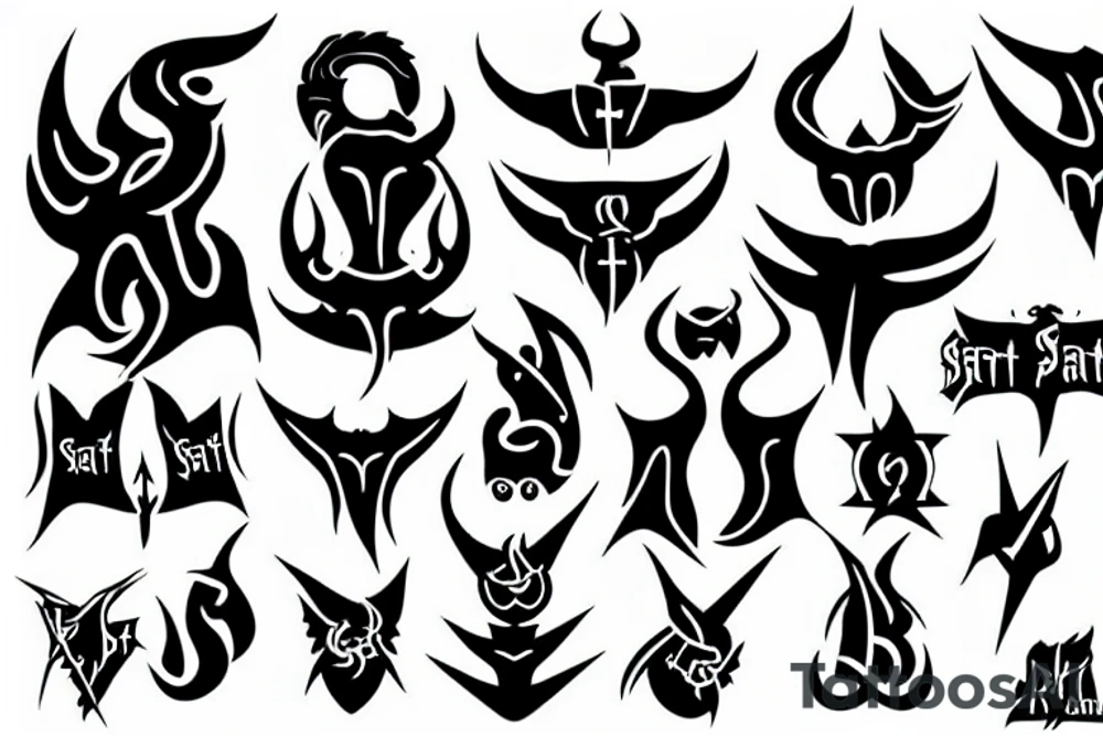 satan cult tattoo idea