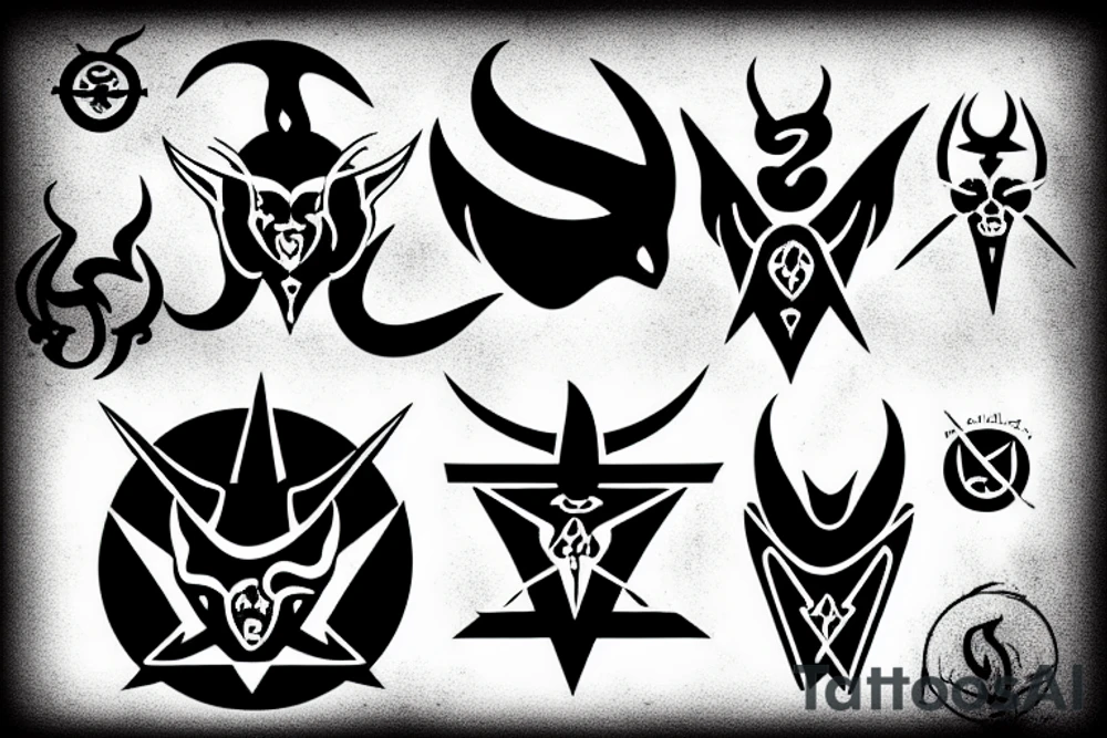satan cult tattoo idea