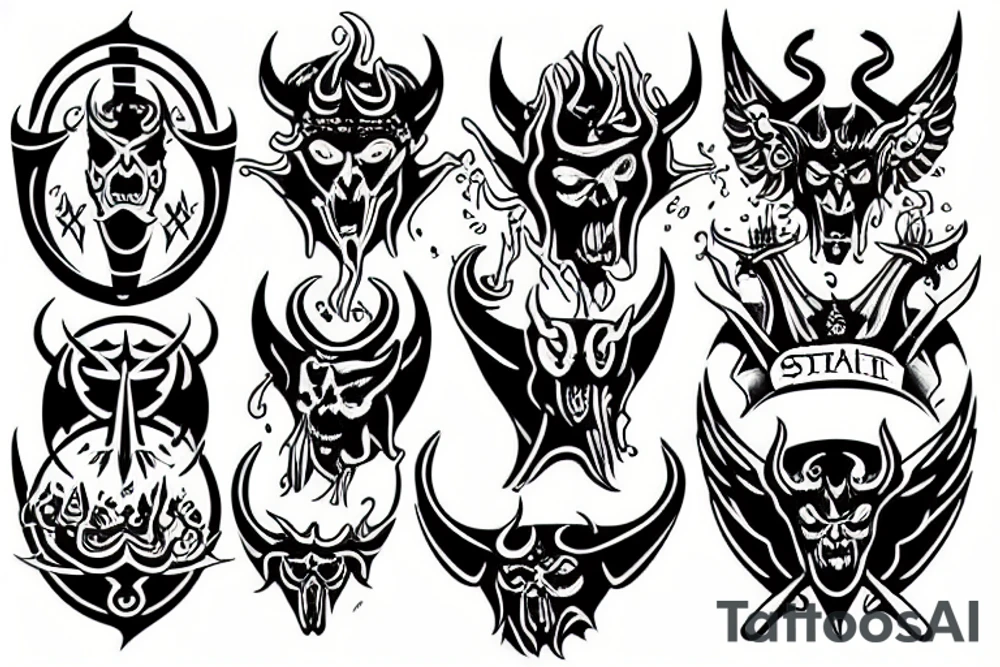satan cult tattoo idea