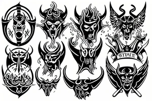 satan cult tattoo idea