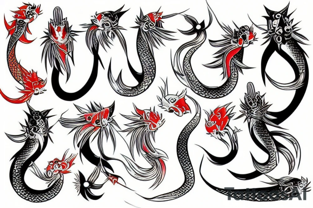 Samurai koi tattoo idea