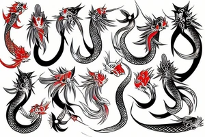 Samurai koi tattoo idea