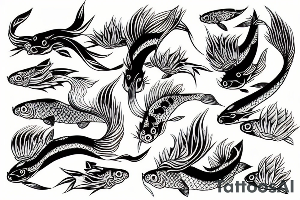 Samurai koi tattoo idea