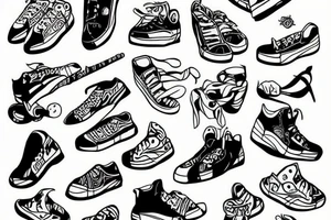 Goat in sneakers tattoo idea