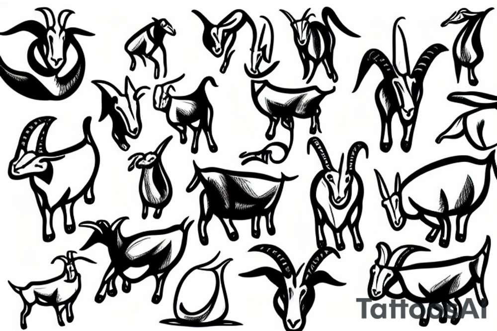 Goat dance bop tattoo idea