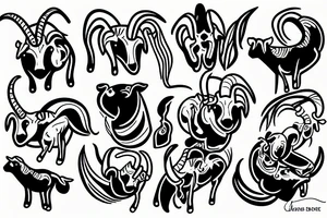 Goat dance bop tattoo idea