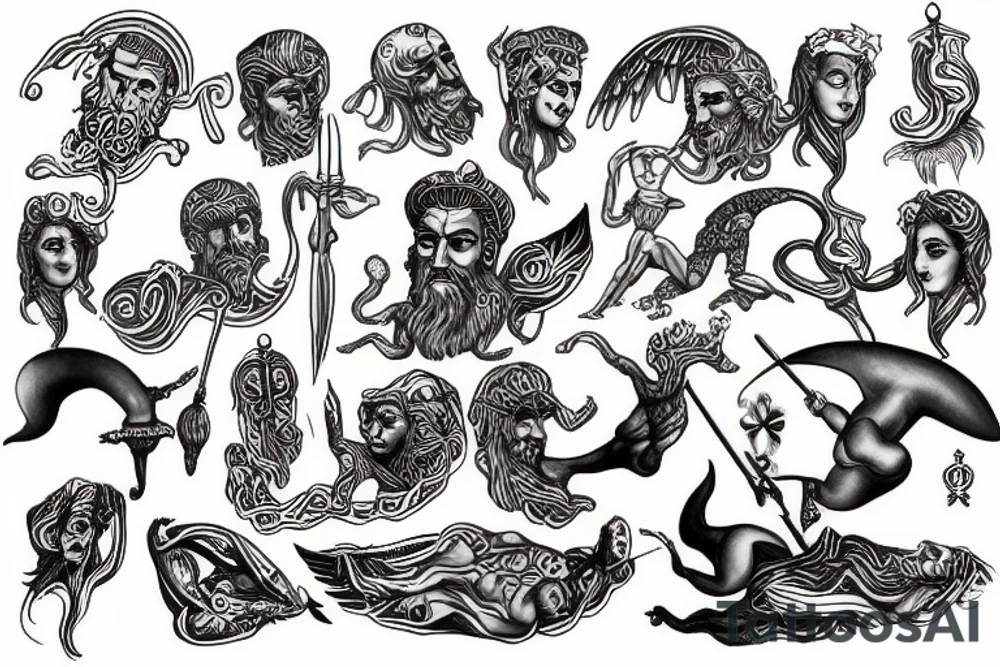 Greeks god tattoo idea
