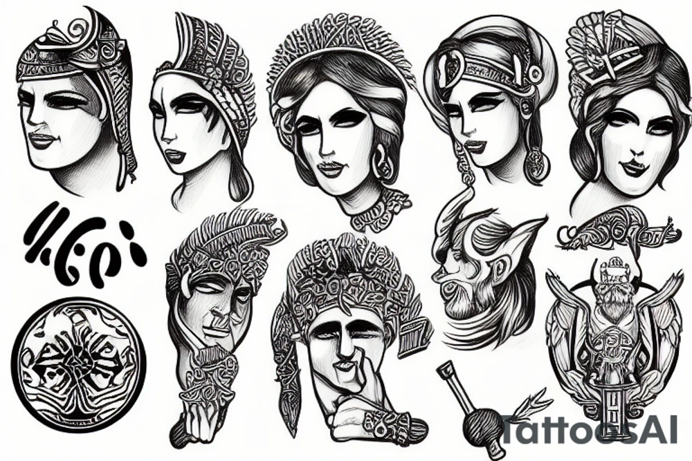 Greeks god tattoo idea