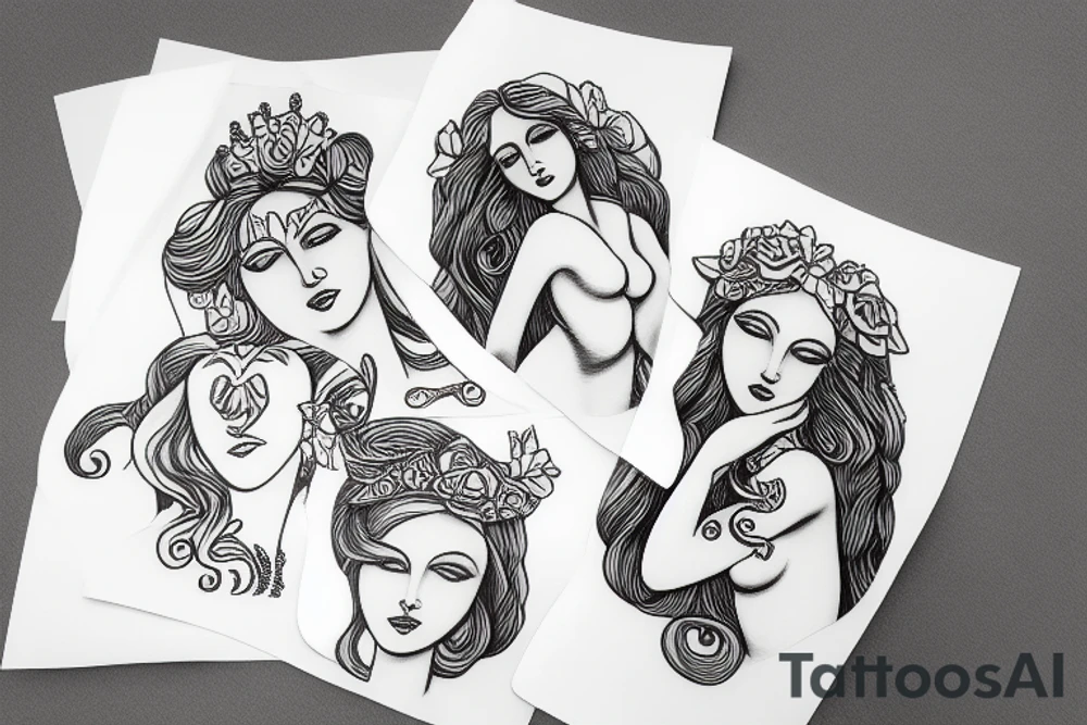 Aphrodite sculpture tattoo idea