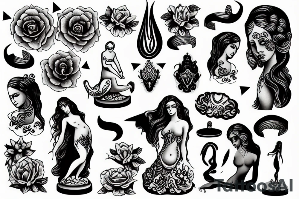 Statue of aphrodite tattoo idea