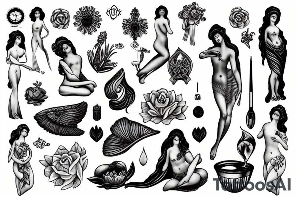 Statue of aphrodite tattoo idea