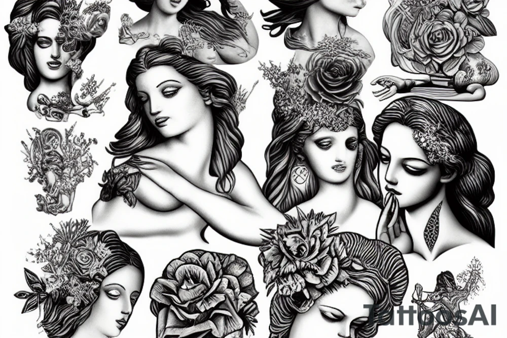 Statue of aphrodite tattoo idea