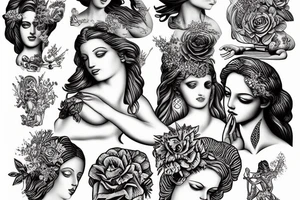 Statue of aphrodite tattoo idea